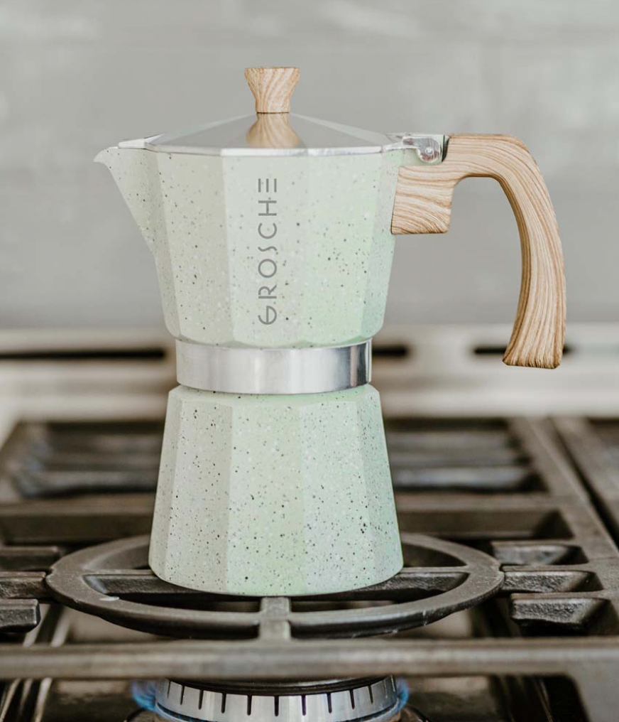 Milano Stone Stovetop Espresso Maker, Moka Pot (Grosche)