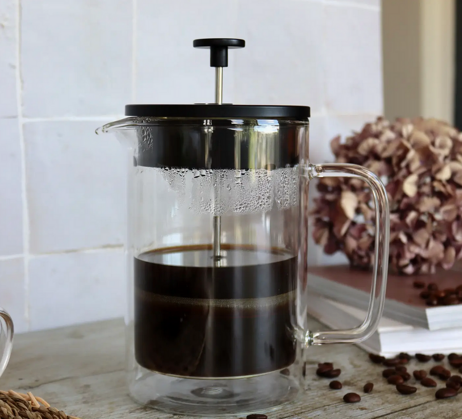 26.7 oz Helya Double-Walled Glass French Press (Ogo Living)