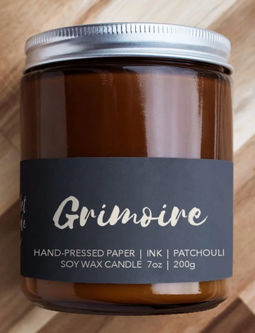 Grimoire Candle (Violet & Jade)